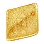 Chanel CC Logo Diamond Brooch Gold Plated