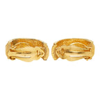 Chanel Quilted Earrings Gold Plated
