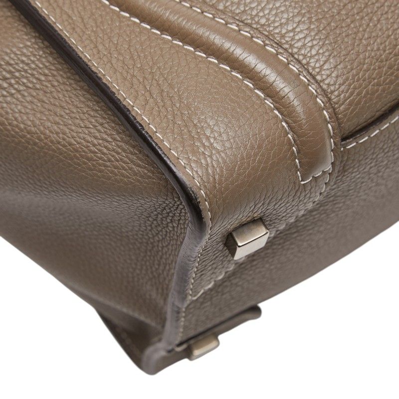 Celine Luggage Handbag Gray Leather