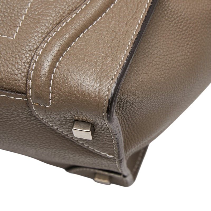 Celine Luggage Handbag Gray Leather
