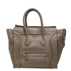 Celine Luggage Handbag Gray Leather