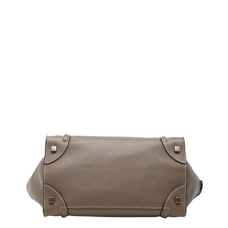 Celine Luggage Handbag Gray Leather