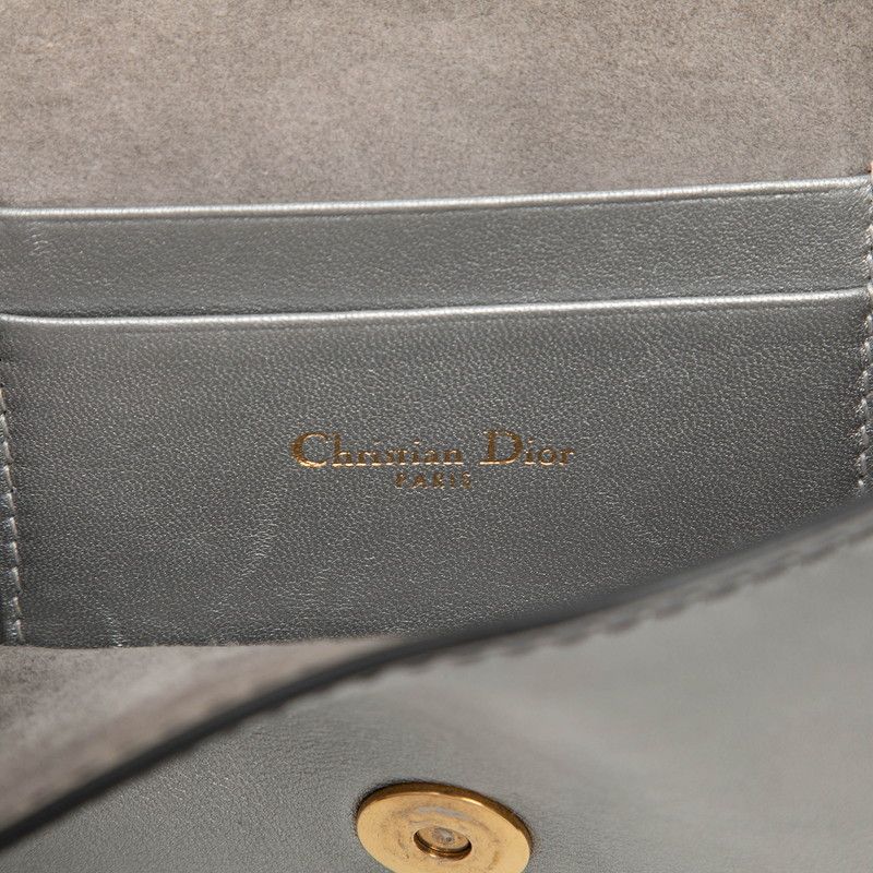 Dior J'adior Crossbody Chain Shoulder Bag Silver Gold Leather Plated
