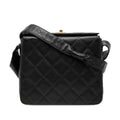 Chanel Quilted CC Logo Crossbody Shoulder Bag Black Caviar Leather