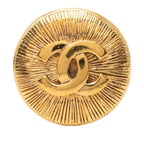 Chanel CC Logo Brooch Gold Plated