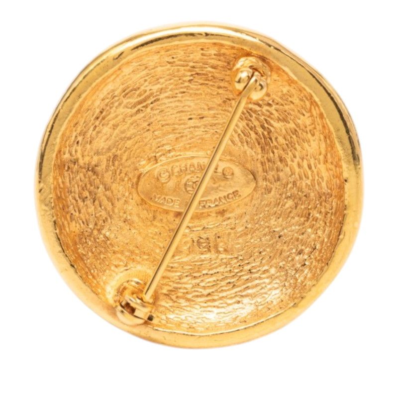 Chanel CC Logo Brooch Gold Plated