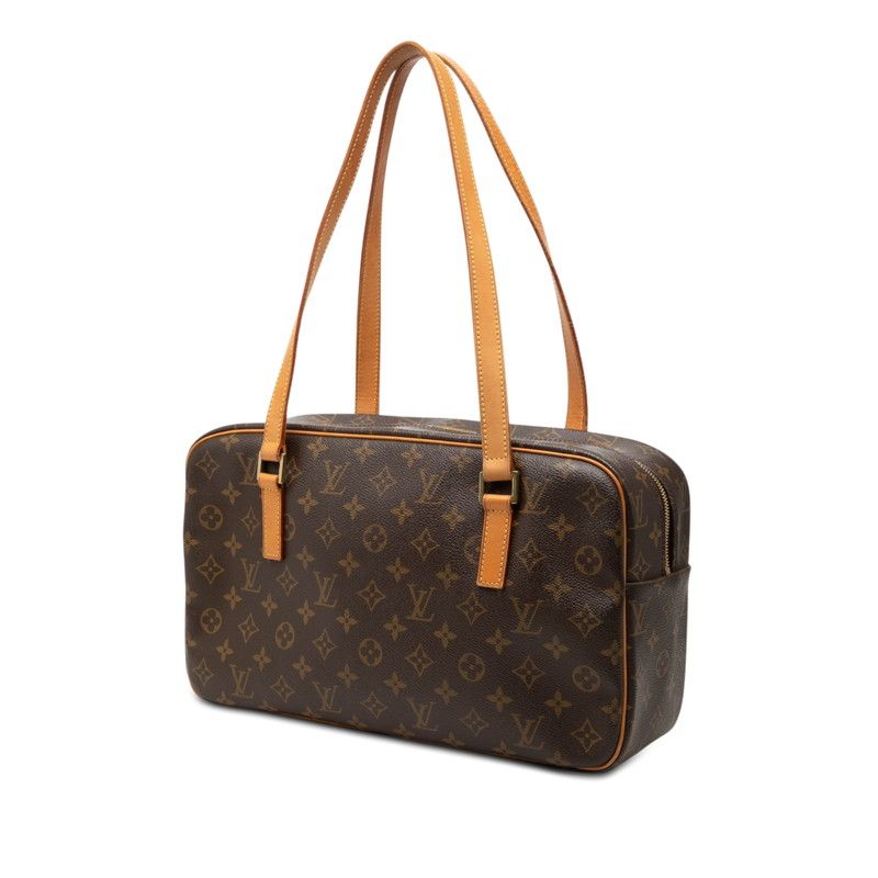 Louis Vuitton Monogram City GM Shoulder Bag Brown Leather