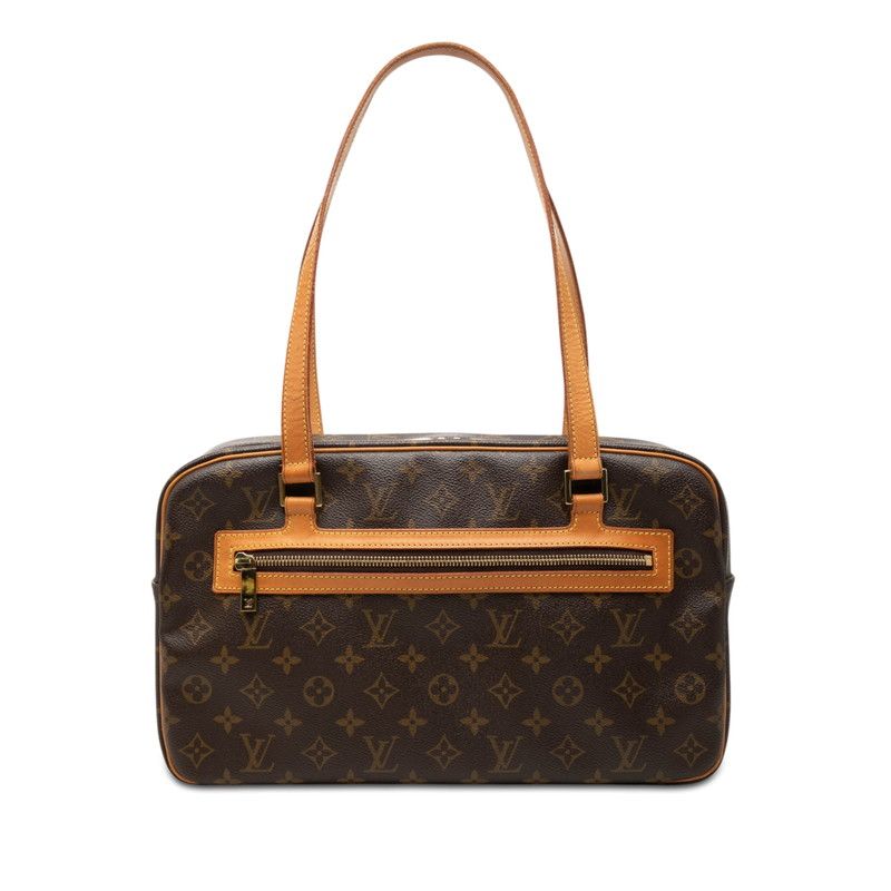 Louis Vuitton Monogram City GM Shoulder Bag Brown Leather