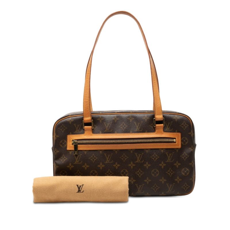 Louis Vuitton Monogram City GM Shoulder Bag Brown Leather