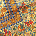 Hermes Carre 90 Chasse en Inde Indian Hunting Scarf Orange Silk