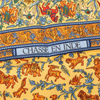 Hermes Carre 90 Chasse en Inde Indian Hunting Scarf Orange Silk