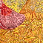 Hermes Carre 90 Ombres Et Lumieres Shadow and Light Scarf Orange Silk