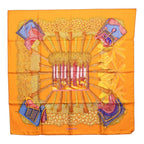Hermes Carre 90 Ombres Et Lumieres Shadow and Light Scarf Orange Silk