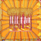 Hermes Carre 90 Ombres Et Lumieres Shadow and Light Scarf Orange Silk