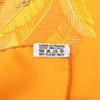 Hermes Carre 90 Ombres Et Lumieres Shadow and Light Scarf Orange Silk
