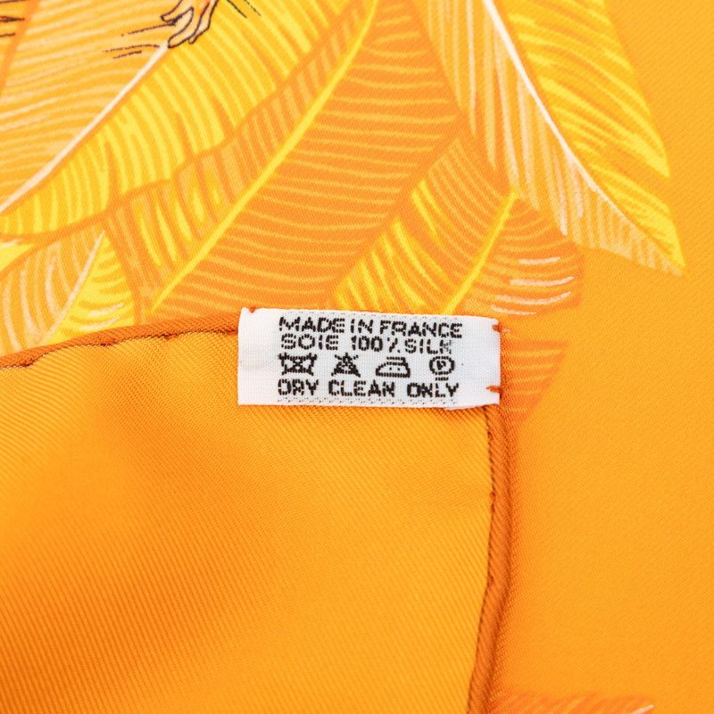 Hermes Carre 90 Ombres Et Lumieres Shadow and Light Scarf Orange Silk