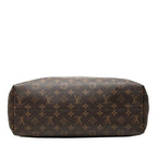Louis Vuitton Monogram Gray Souffle MM Shoulder Bag Brown Leather