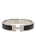 Hermes Clic PM Bracelet Bangle Silver Black Metal
