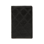 Chanel Bicolor Card Case Black Leather