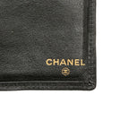 Chanel Bicolor Card Case Black Leather