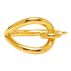 Hermes Jumbo Scarf Ring Gold Plated