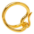 Hermes Jumbo Scarf Ring Gold Plated