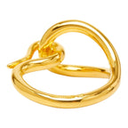 Hermes Jumbo Scarf Ring Gold Plated
