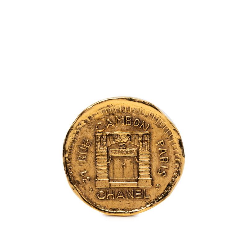 Chanel 31 Rue Cambon Vintage Brooch Gold Plated