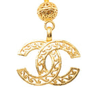 Chanel Vintage CC Logo Chain Necklace Gold Plated