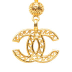 Chanel Vintage CC Logo Chain Necklace Gold Plated