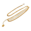 Chanel 31 Rue Cambon Vintage Chain Belt Gold Plated Faux Pearl