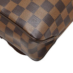 Louis Vuitton Damier District MM Shoulder Bag Brown Leather