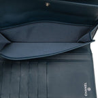 Chanel Quilted CC Logo Wallet Navy Lambskin