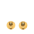 Chanel CC Logo Vintage Earrings Gold Plated