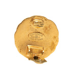 Chanel CC Logo Vintage Earrings Gold Plated