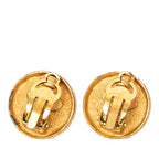 Chanel Vintage CC Logo Earrings Gold Plated