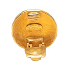 Chanel Vintage CC Logo Earrings Gold Plated