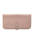 Hermes Dogon Wallet Pink Silver Color