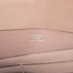 Hermes Dogon Wallet Pink Silver Color