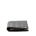 Chanel CC Logo Choco Bar Card Case Black Lambskin
