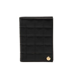 Chanel CC Logo Choco Bar Card Case Black Lambskin