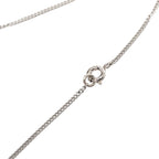 Chanel CC Logo Pendant Silver Metal Black Stone