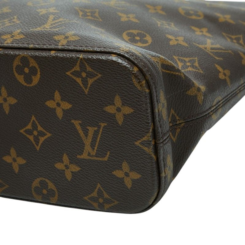 Louis Vuitton Monogram Luco Tote Shoulder Bag Brown Leather