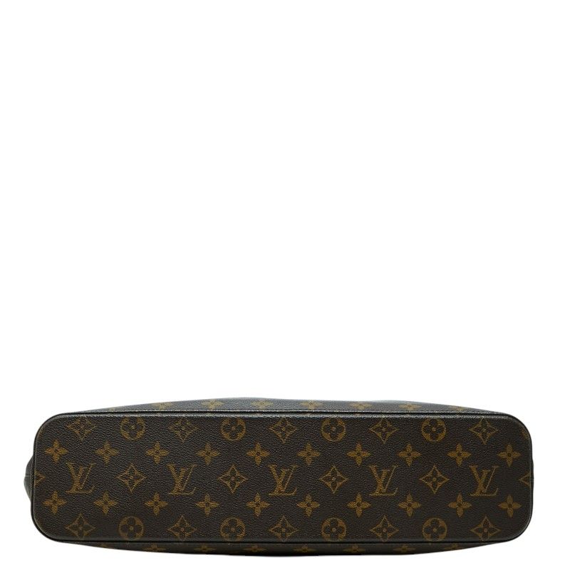 Louis Vuitton Monogram Luco Tote Shoulder Bag Brown Leather