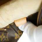 Louis Vuitton Monogram Luco Tote Shoulder Bag Brown Leather