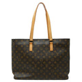 Louis Vuitton Monogram Luco Tote Shoulder Bag Brown Leather