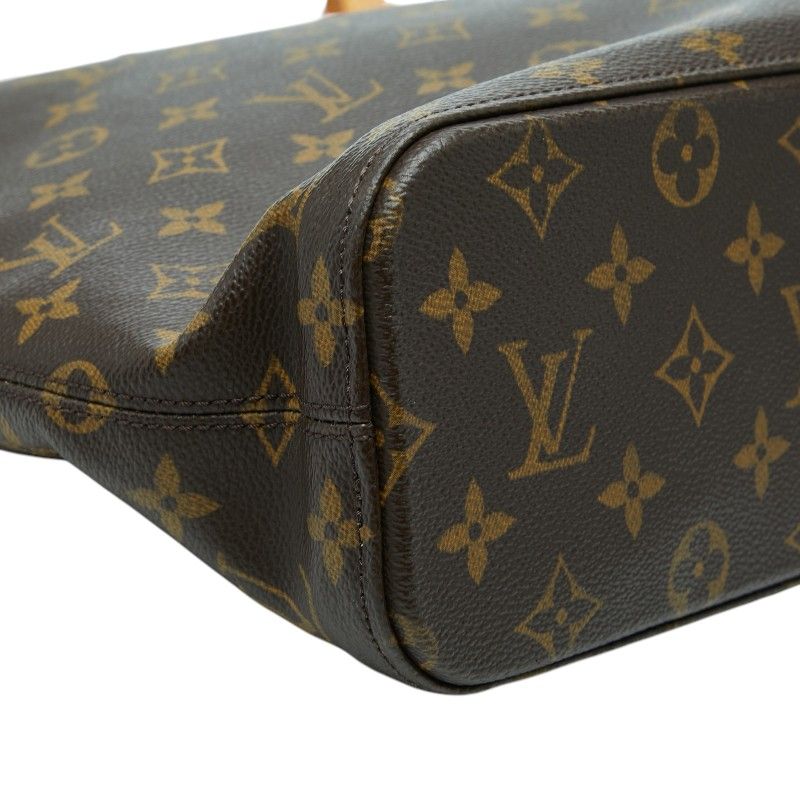 Louis Vuitton Monogram Luco Tote Shoulder Bag Brown Leather