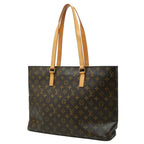 Louis Vuitton Monogram Luco Tote Shoulder Bag Brown Leather