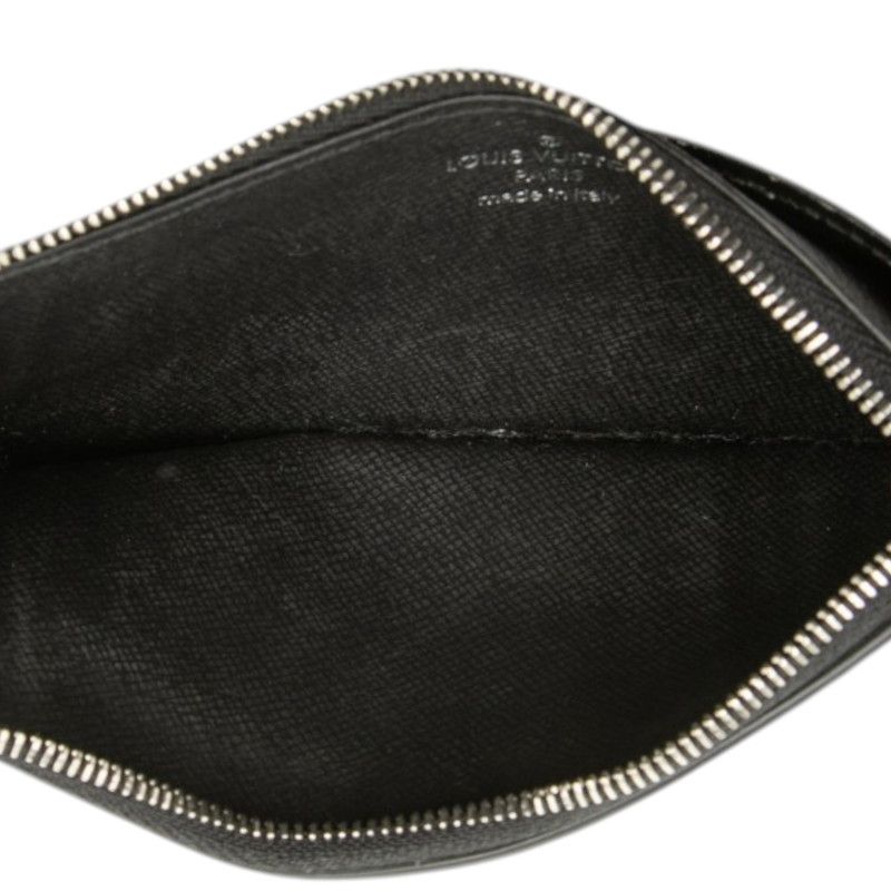 Louis Vuitton Monogram Eclipse Coin Card Holder Case Noir Black Leather