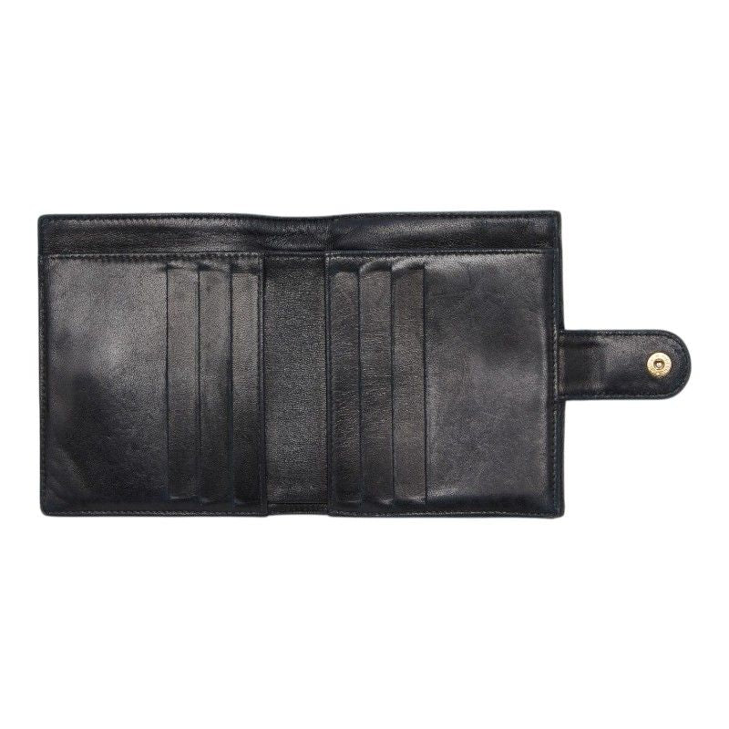 Chanel CC Logo Trifold Wallet Black Caviar Leather